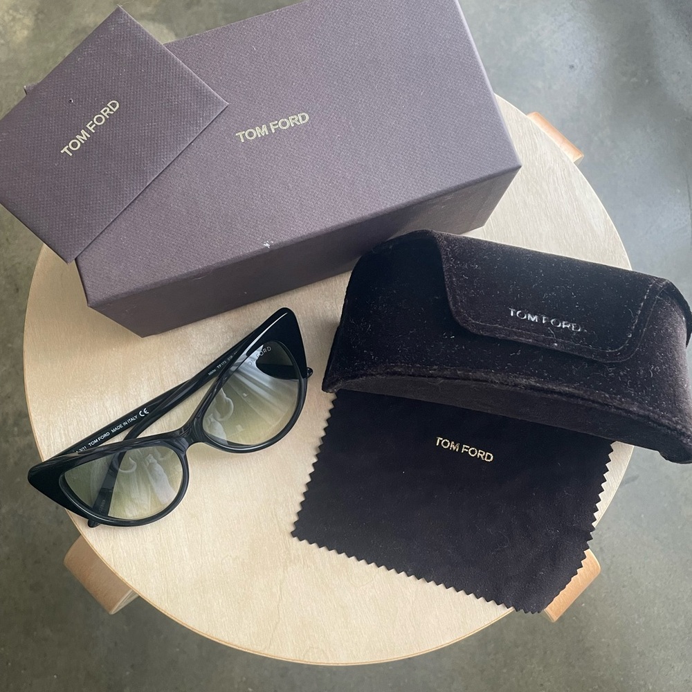 Tom Ford NIKITA Black Cat-Eye Sunglasses